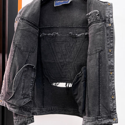 LV CHARCOAL BLACK DENIM JACKET 239526