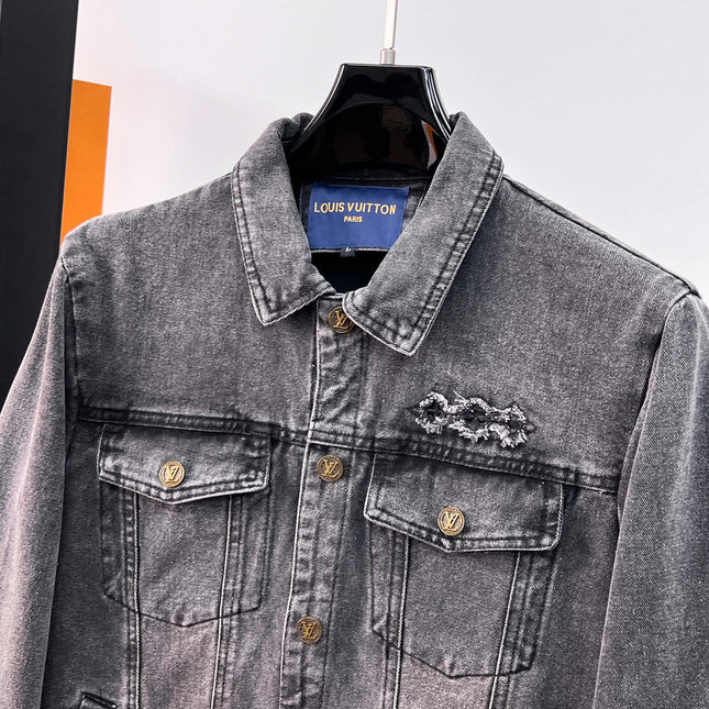 LV CHARCOAL BLACK DENIM JACKET 239526