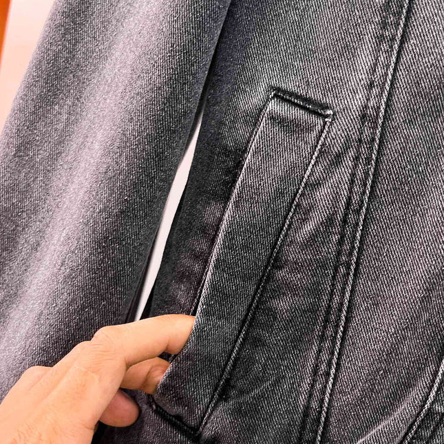 LV CHARCOAL BLACK DENIM JACKET 239526