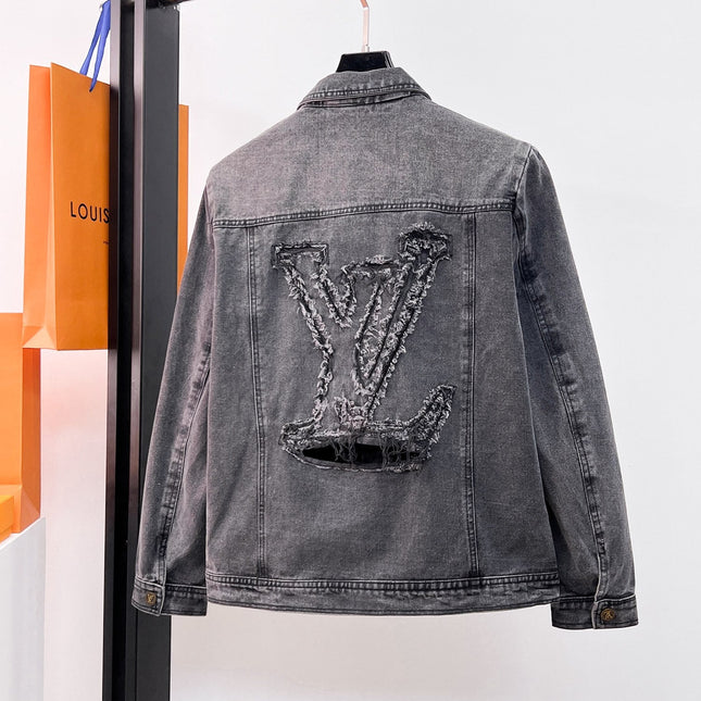 LV CHARCOAL BLACK DENIM JACKET 239526