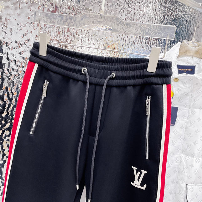 LV BLACK MIX RED TROUSERS 239503