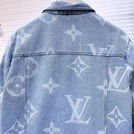 LV BASIC SHIRT JACKET IN LIGHT BLUE MONOGRAM DENIM 239129