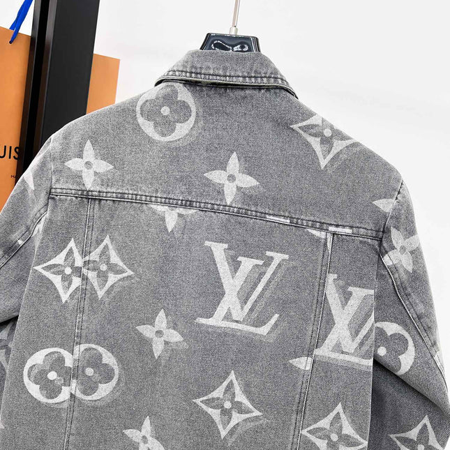 LV ASH GRAY MONOGRAM DENIM JACKET 239524