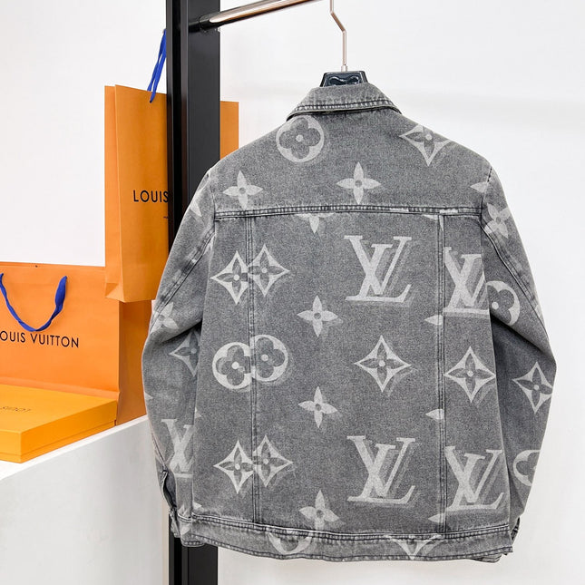 LV ASH GRAY MONOGRAM DENIM JACKET 239524