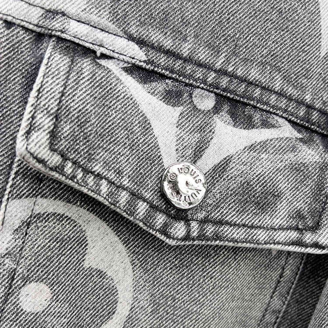 LV ASH GRAY MONOGRAM DENIM JACKET 239524