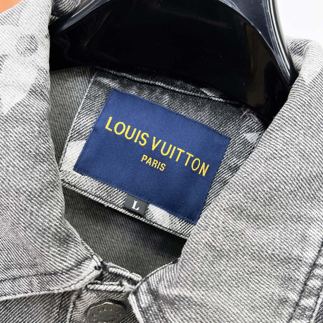 LV ASH GRAY MONOGRAM DENIM JACKET 239524