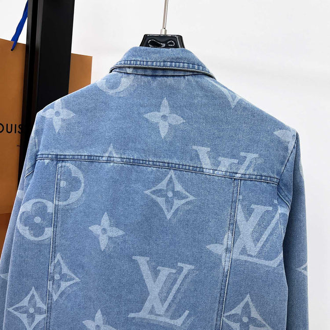 LV ICE BLUE MONOGRAM DENIM JACKET 239523