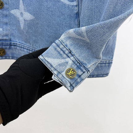 LV ICE BLUE MONOGRAM DENIM JACKET 239523