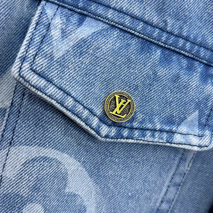 LV ICE BLUE MONOGRAM DENIM JACKET 239523