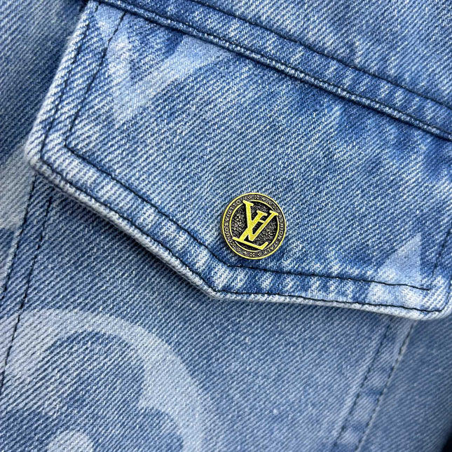 LV ICE BLUE MONOGRAM DENIM JACKET 239523