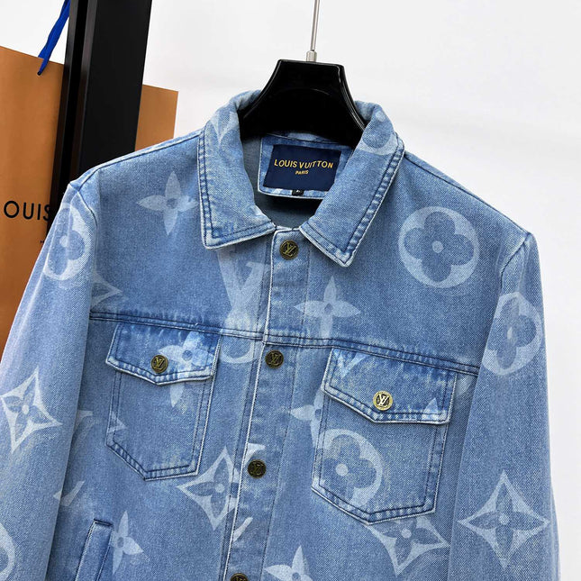 LV ICE BLUE MONOGRAM DENIM JACKET 239523