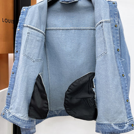 LV ICE BLUE MONOGRAM DENIM JACKET 239523
