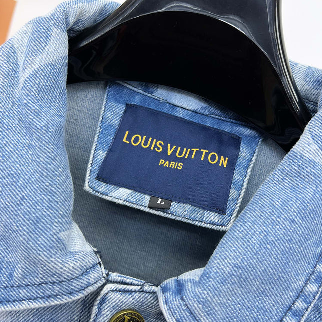 LV ICE BLUE MONOGRAM DENIM JACKET 239523