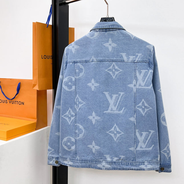 LV ICE BLUE MONOGRAM DENIM JACKET 239523