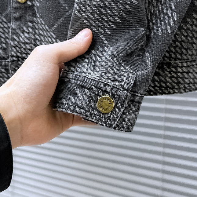 LV SHIRT JACKET IN GRAY DENIM 239127