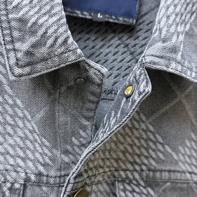 LV SHIRT JACKET IN GRAY DENIM 239127