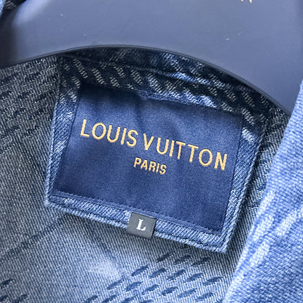 LV SHIRT JACKET IN BLUE DAMIER DENIM 239128