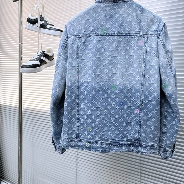 LV SHIRT JACKET IN LIGHT BLUE MONOGRAM CRAGGY DENIM 239125
