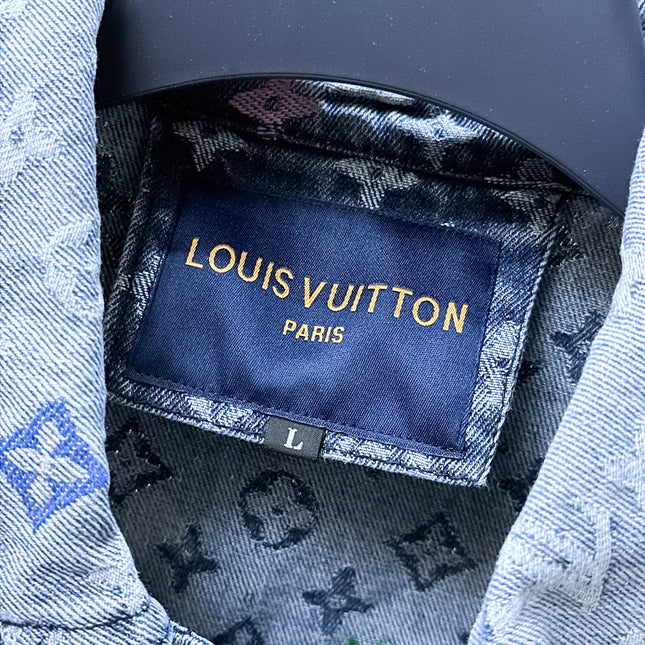 LV SHIRT JACKET IN LIGHT BLUE MONOGRAM CRAGGY DENIM 239125