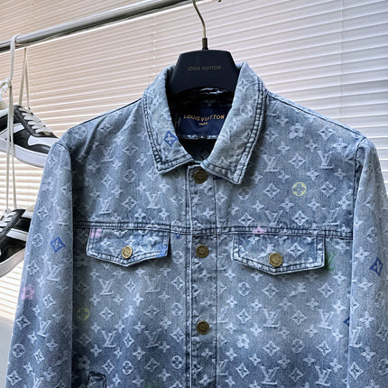 LV SHIRT JACKET IN LIGHT BLUE MONOGRAM CRAGGY DENIM 239125