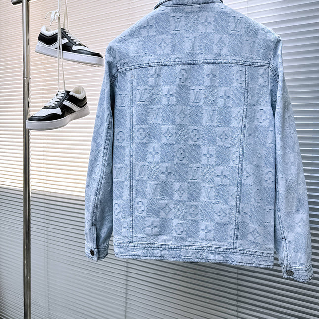 LV SHIRT JACKET IN LIGHT BLUE MONOGRAM MIX DAMIER DENIM 239121