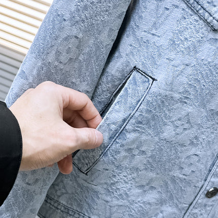LV SHIRT JACKET IN LIGHT BLUE MONOGRAM MIX DAMIER DENIM 239121