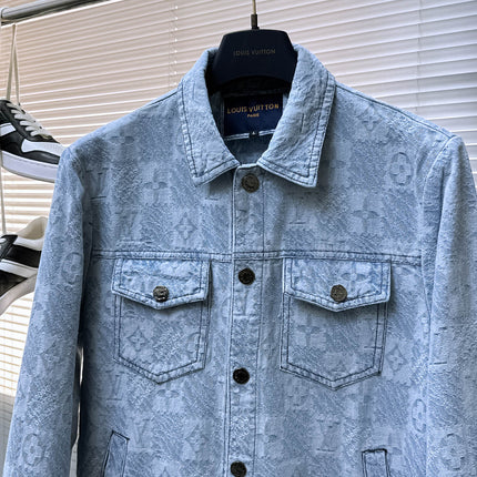 LV SHIRT JACKET IN LIGHT BLUE MONOGRAM MIX DAMIER DENIM 239121