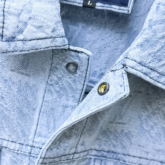 LV SHIRT JACKET IN LIGHT BLUE MONOGRAM MIX DAMIER DENIM 239121