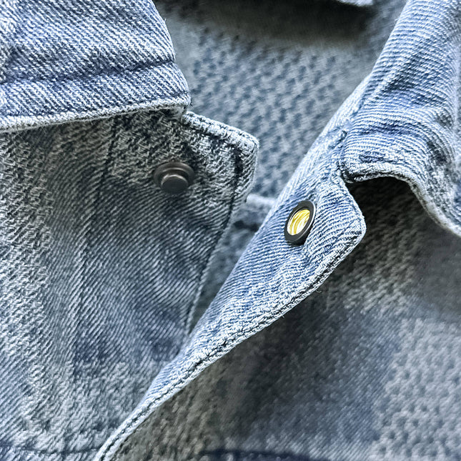 LV SHIRT JACKET IN COUNTRY BLUE DAMIER DENIM 239122