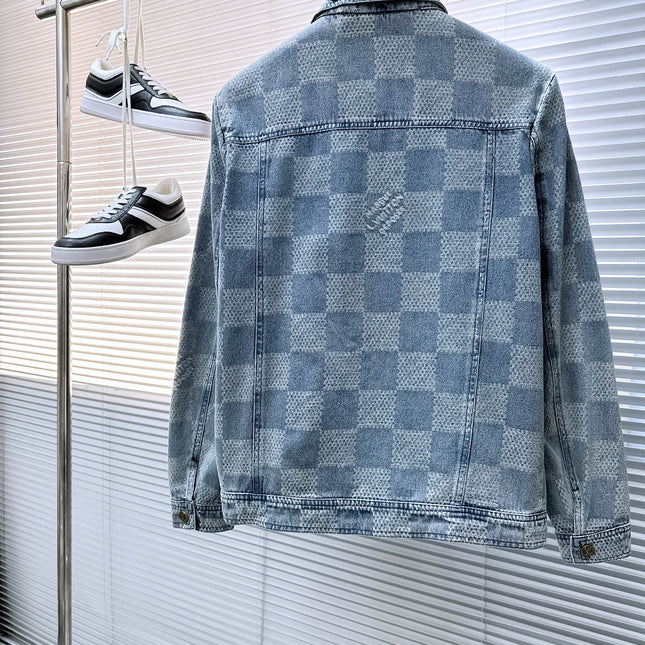 LV SHIRT JACKET IN COUNTRY BLUE DAMIER DENIM 239122