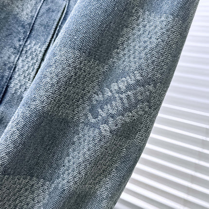 LV SHIRT JACKET IN COUNTRY BLUE DAMIER DENIM 239122