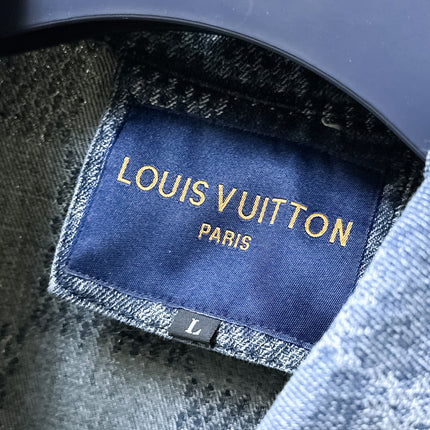 LV SHIRT JACKET IN COUNTRY BLUE DAMIER DENIM 239122