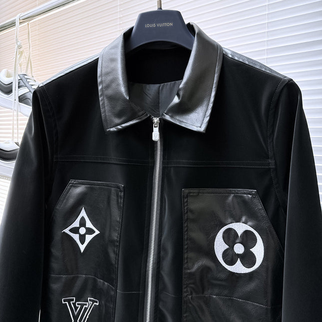 LV SHIRT JACKET IN BLACK SOFT CALFSKIN 239124