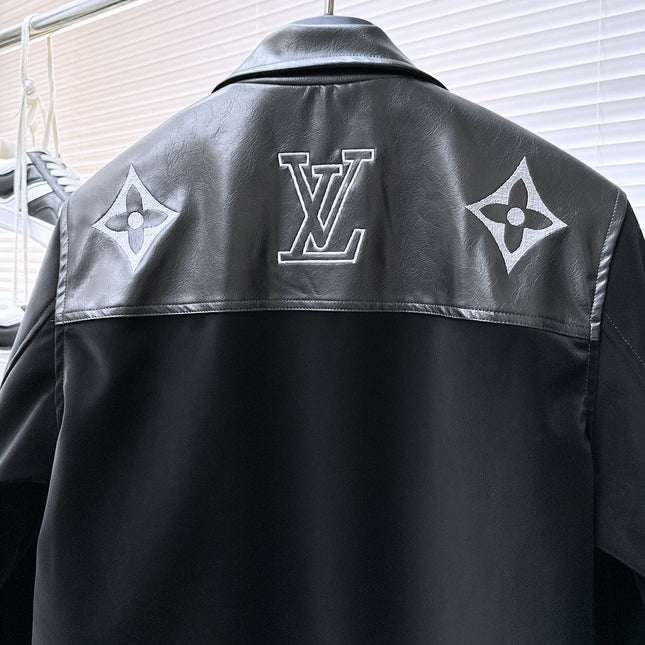 LV SHIRT JACKET IN BLACK SOFT CALFSKIN 239124