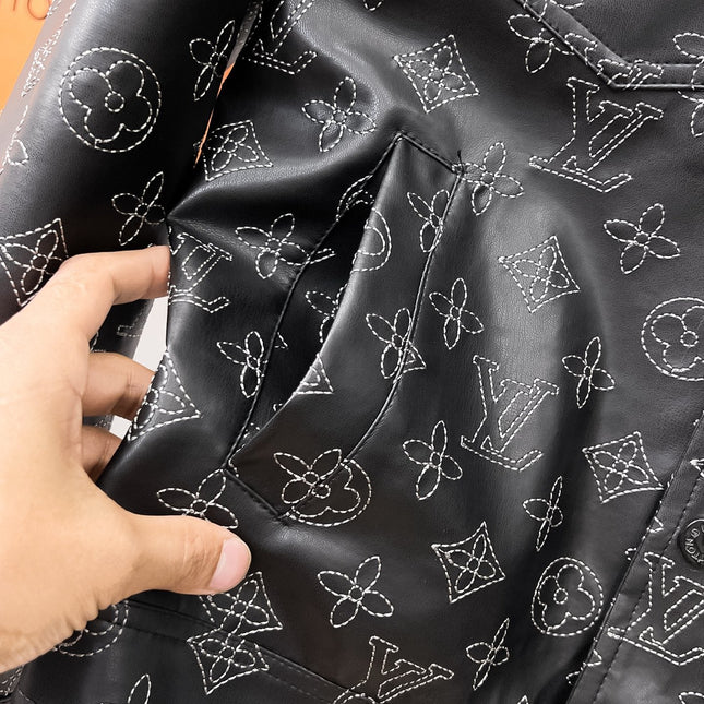 LV BLACK MONOGRAM DENIM JACKET 239528
