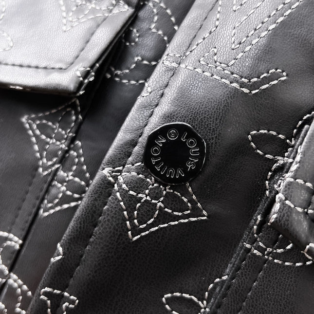 LV BLACK MONOGRAM DENIM JACKET 239528