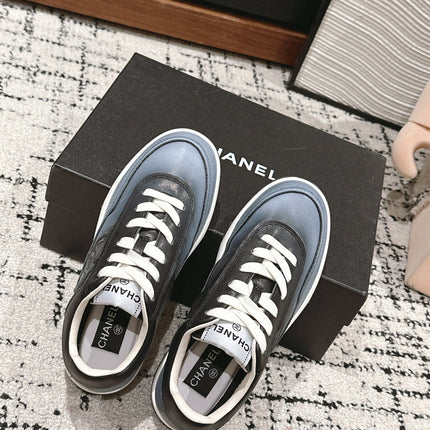 SNEAKER IN BLACK MIX COOL GRAY HAND-POLISHED CALFSKIN 977825