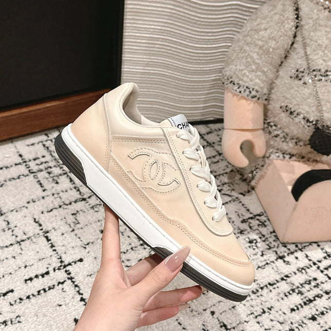 SNEAKER IN BISQUE BEIGE HAND-POLISHED CALFSKIN 977827