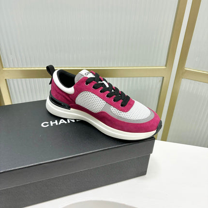 SNEAKER IN BARBIE PINK SUEDE AND GREY BREATHABLE MESH