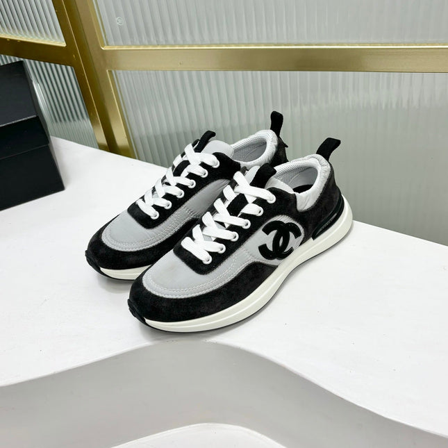 SNEAKER IN BLACK MIX GREY SUEDE