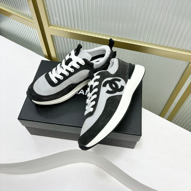 SNEAKER IN BLACK MIX GREY SUEDE