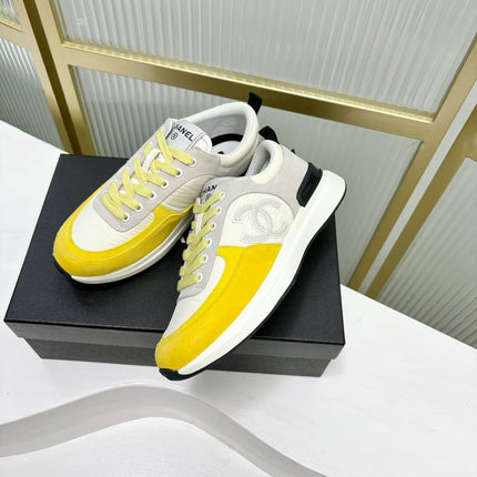 SNEAKER IN LIGHT YELLOW MIX GREY SUEDE
