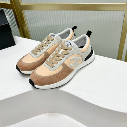 SNEAKER IN CAMEL BROWN MIX BISQUE CREAM SUEDE