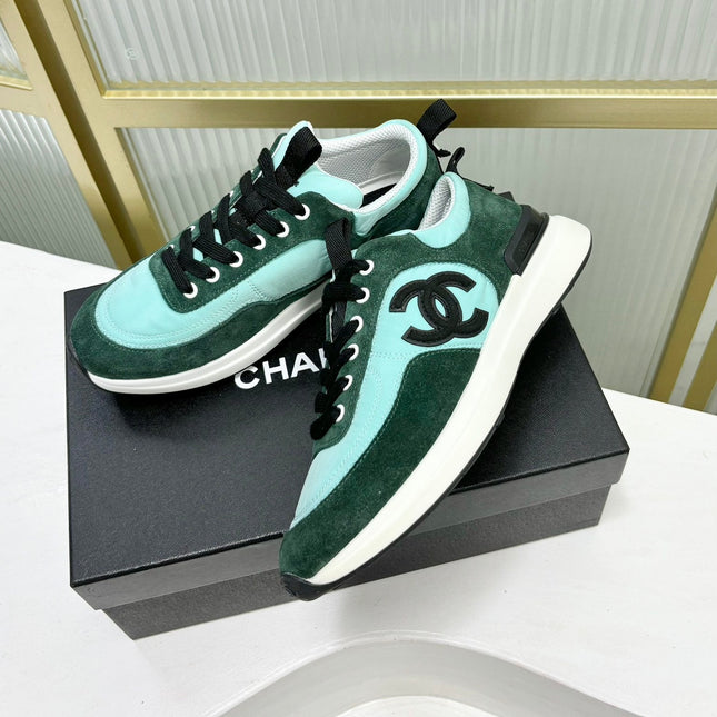 SNEAKER IN GREEN MINT MIX FOREST GREEN SUEDE