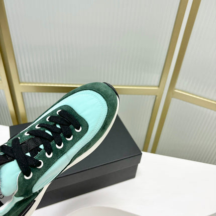 SNEAKER IN GREEN MINT MIX FOREST GREEN SUEDE