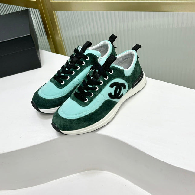 SNEAKER IN GREEN MINT MIX FOREST GREEN SUEDE
