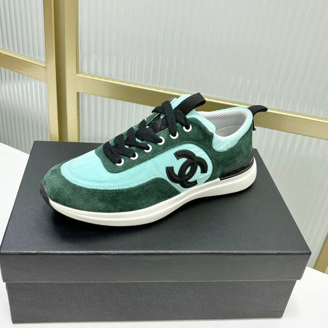 SNEAKER IN GREEN MINT MIX FOREST GREEN SUEDE