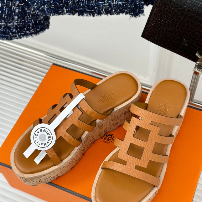 ISABELLA SANDAL BRIGHT BROWN CALFSKIN