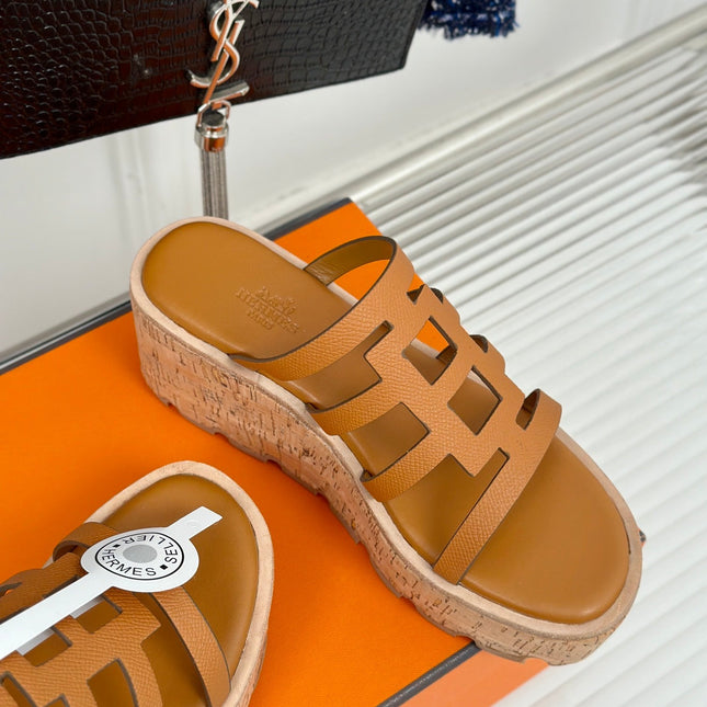 ISABELLA SANDAL BRIGHT BROWN CALFSKIN