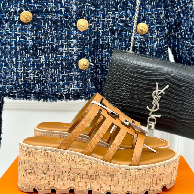 ISABELLA SANDAL BRIGHT BROWN CALFSKIN